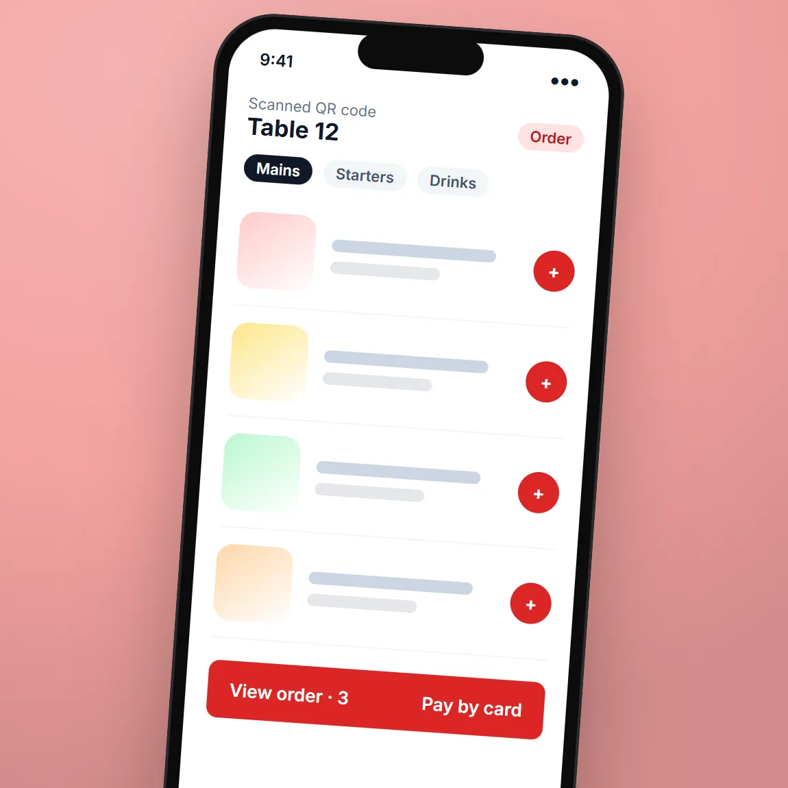 Restaurant Ordering App: detail